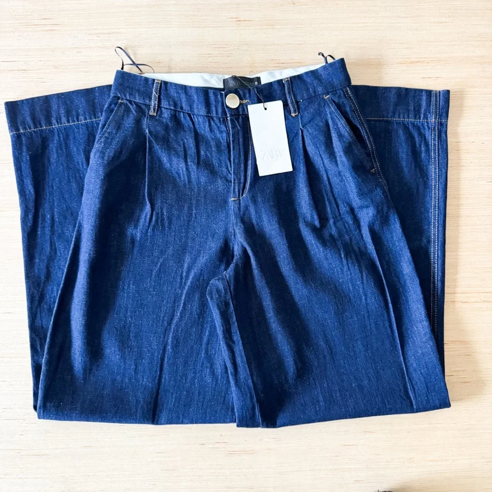 Zara pleated wide